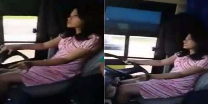 Sopir Bus Cantik Betot Perhatian Warganet