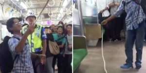 Aksi Pria Penakluk Ular di KRL Bogor-Angke Disorot Dunia