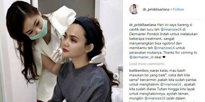 Lepas Hijab, Rina Nose Pilih Tanam Benang dan Sedot Lemak