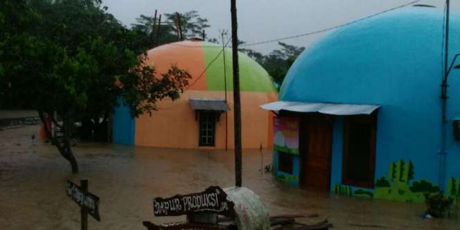 Rumah Teletubbies di Yogyakarta Tergenang Banjir