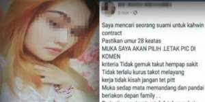 Alasan Si Wanita Cantik Cari Suami untuk Kawin Kontrak