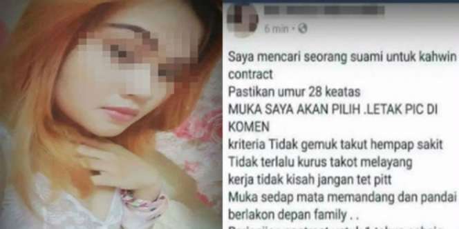 Alasan Si Wanita Cantik Cari Suami untuk Kawin Kontrak