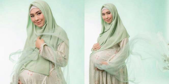 Sontek Foto Maternity Anak Ke-3 Oki, Lebih Simpel dan Menarik