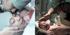 Mengharukan, Detik-detik Persalinan Putra Oki Setiana Dewi