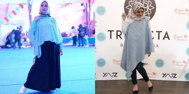 4 Inspirasi Outfit untuk Bumil Berhijab ala Nycta Gina