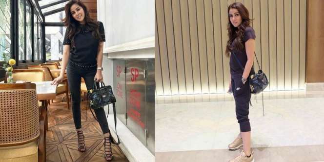 4 Penampilan Olla Ramlan Usai Melahirkan, Body Goals Banget!