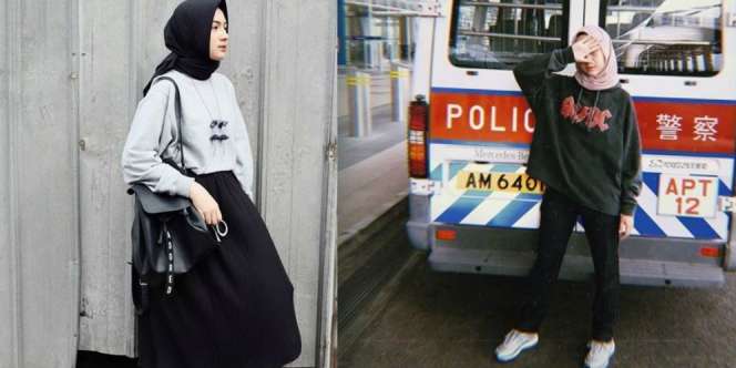Hijab dengan Sweater, Makin Stylish Buat ke Kampus