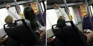 Viral! Gadis Keringkan Sepatu Pakai AC Bus