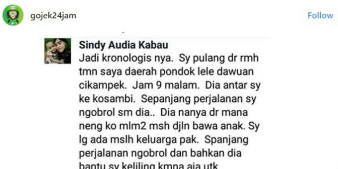 Kisah Driver Ojek Baik Hati, Sampai Bikin Penumpang Nangis