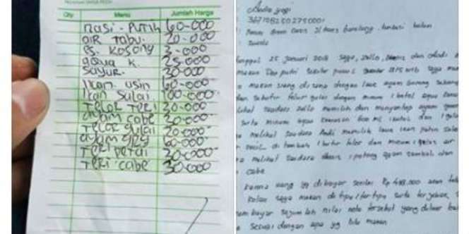 Tagihan Makan Sampai Setengah Juta, Curhatan Pria Ini Viral