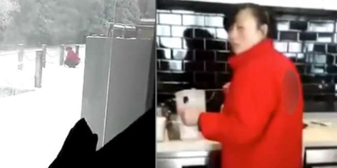 Heboh Video Karyawan Resto Ambil Salju yang Diduga untuk...