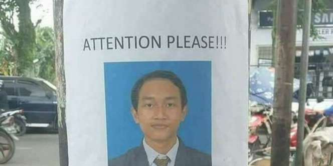Netizen Terkecoh Lihat Poster Cowok Nempel di Tiang Listrik
