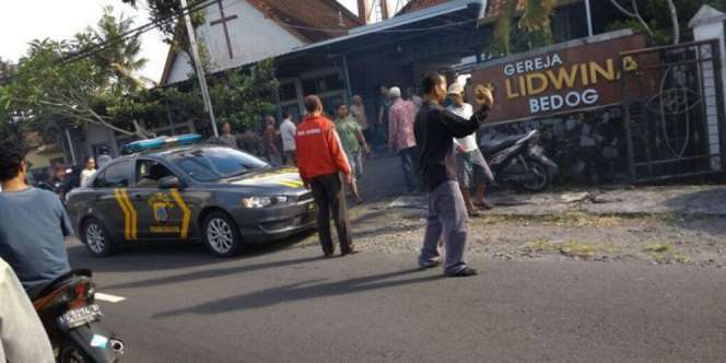 Begini Detik-detik Penyerangan Gereja St Lidwina Sleman