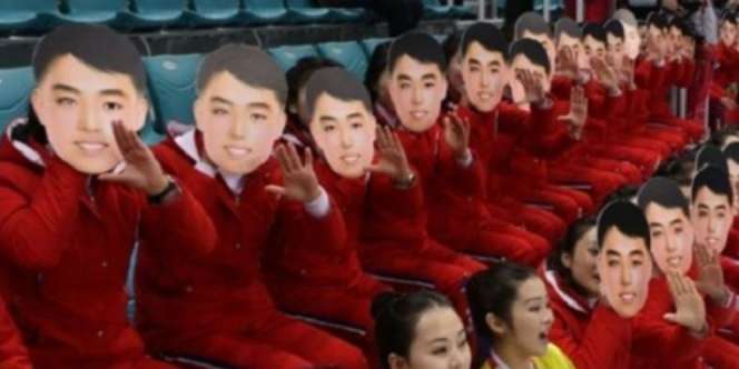 Cheerleaders Korut di Olimpiade Musim Dingin Curi Perhatian