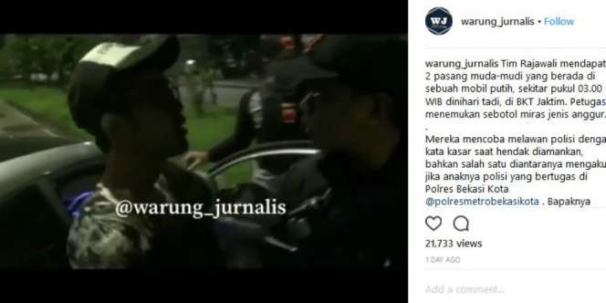 Viral, Pasangan Muda Mudi Debat dengan Polisi Saat Diperiksa