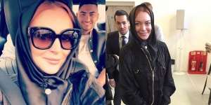 Pesona Kecantikan Lindsay Lohan Saat Berhijab
