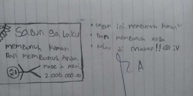 Dapat Tugas Seni, Gambar Sabun Bocah SD Bikin Ngakak