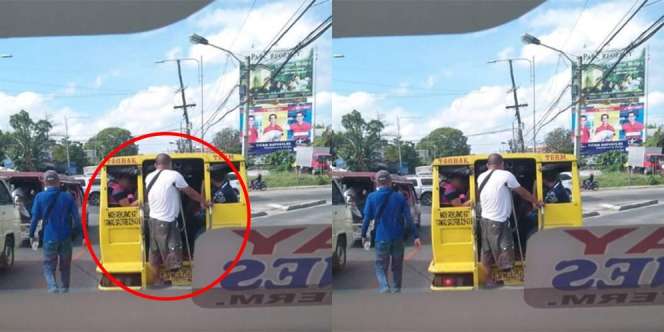 Cerita Miris di Balik Pria Gelantungan di Belakang Angkot