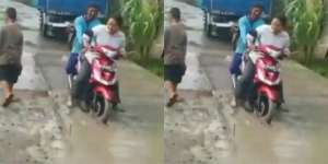 `The Power of Emak-emak` Beraksi, Jalan Baru Dicor Diterjang
