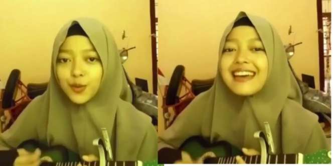 Cewek Cantik Berhijab Nyanyi Pancasila, Hati Langsung Adem