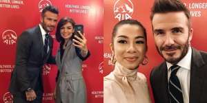 6 Selebritis Tanah Air Ini Rebutan Foto Bareng David Beckham