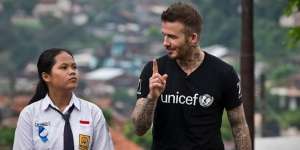 David Beckham Terpukau dengan Siswi SMA di Semarang