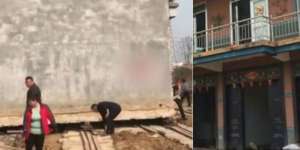 Tak Tega Digusur, Pria Ini Geser Rumah Sejauh 40 Meter