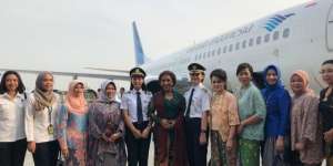 Rayakan Hari Kartini, Menteri Susi Ikut Garuda Kartini Flight
