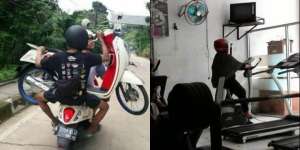 Cuma Terjadi di Indonesia, 14 Aksi Konyol Pengendara Motor
