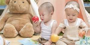 Intip Tingkah Lucu Anak Kembar Surya dan Cynthia