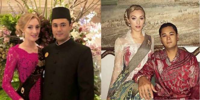 Berkebaya, Bule Cantik Kekasih Cucu Soeharto Curi Perhatian