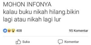 Pertanyaan `Kalau Buku Nikah Hilang` Ini Jadi Viral, Ada Lagi?
