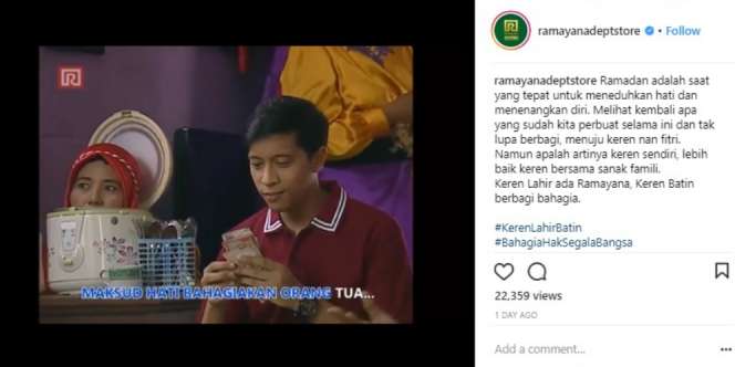 Iklan Ramayana Ini Bikin Ngakak, Lihat Videonya