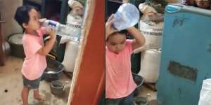 Tepergok Mau Batalkan Puasa, Reaksi Si Kecil Bikin Ngakak