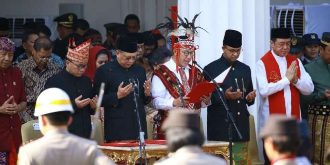Upacara Hari Pancasila, Menag Kenakan Pakaian Adat Alor