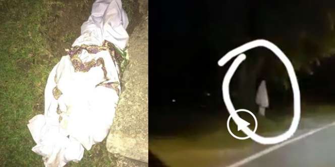 Terkejut Penampakan Pocong di Tepi Jalan, Ternyata...