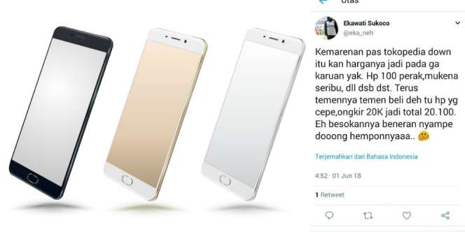 Beli Smartphone di Flash Sale Rp 100, Pas Diterima Ternyata...