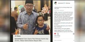 Instagram Ridwan Kamil Heboh Gara-gara `Bowo`