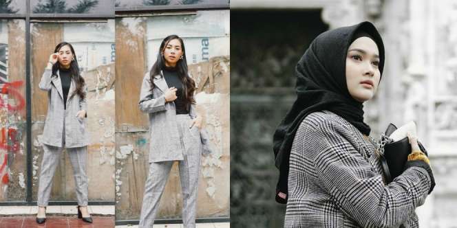 5 Ide Gaya Busana Motif 'Houndstooth' Selebgram Indonesia