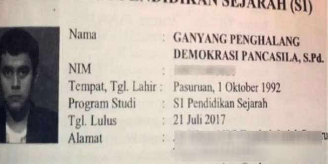 Nyata! Pria Ini Punya Nama Ganyang Penghalang Demokrasi Pancasila