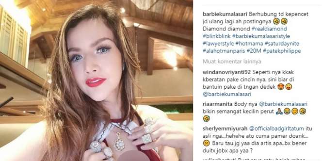 Barbie Kumalasari Pamer Berlian Rp 20 Miliar