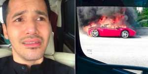 Nangis Lihat Ferarri Rp6 M Terbakar, Lihat Curhat Pria Ini