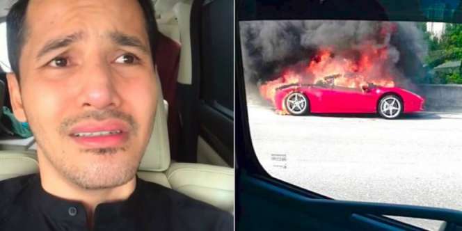 Nangis Lihat Ferarri Rp6 M Terbakar, Lihat Curhat Pria Ini