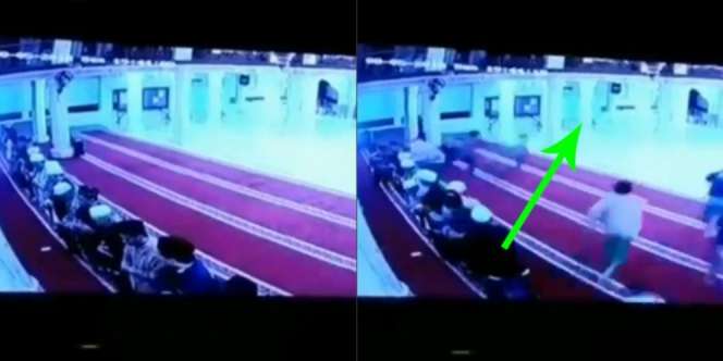 Video Detik-detik Jemaah Selamat dari Reruntuhan Masjid Bali Saat Gempa Lombok