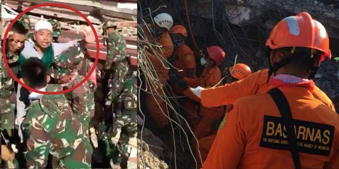 Detik-detik Evakuasi Korban Gempa dari Reruntuhan Masjid Lombok, Masih Hidup!
