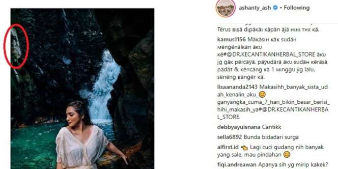 Penampakan Wajah Kakek di Foto Cantik Ashanty Bikin Bergidik