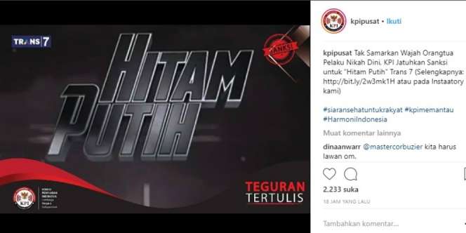 `Hitam Putih` Ditegur, Ini Jawaban Menohok Deddy Corbuzier untuk KPI