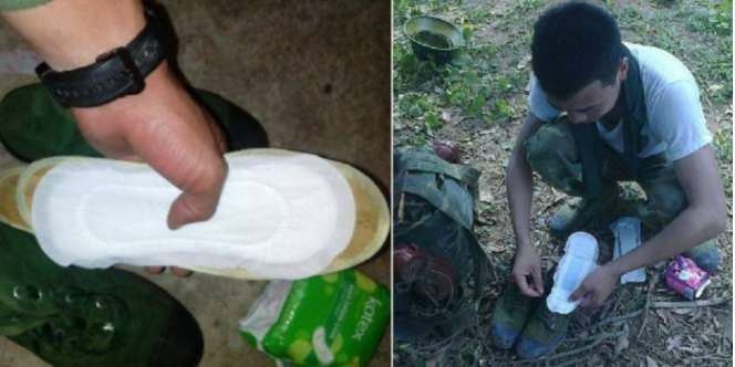 Viral! Pria Tentara Pakai Pembalut, Buat Apa?