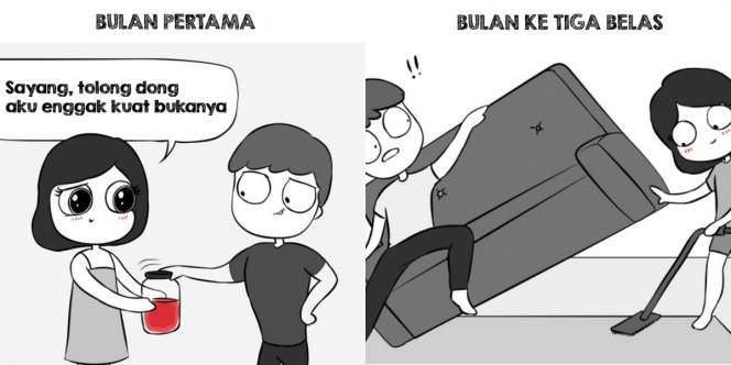 Kocak, Beginilah Realita Hidup Pasangan Baru yang Sudah Setahun Menikah