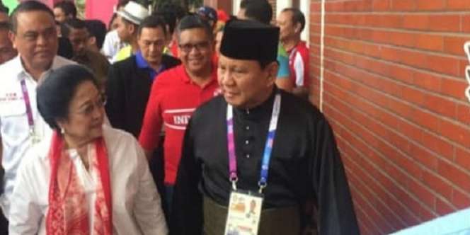 Saat Megawati dan Prabowo `Reuni` di Final Pencak Silat Asian Games